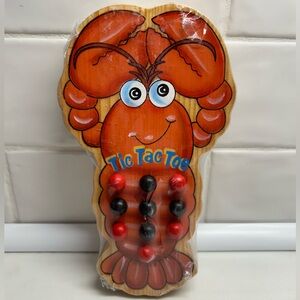 Lobster wooden tic tac toe game 2004 beachcombers east coast